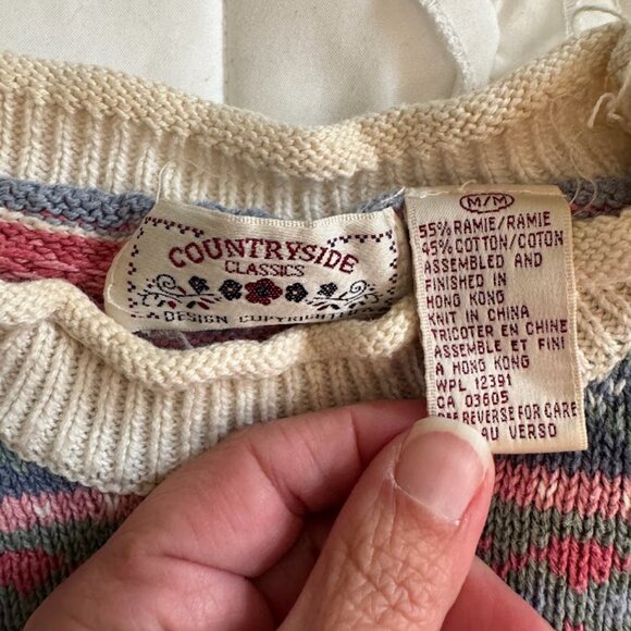 Vintage Countryside Classics Floral Womens Sweater Size Medium - Picture 3 of 7